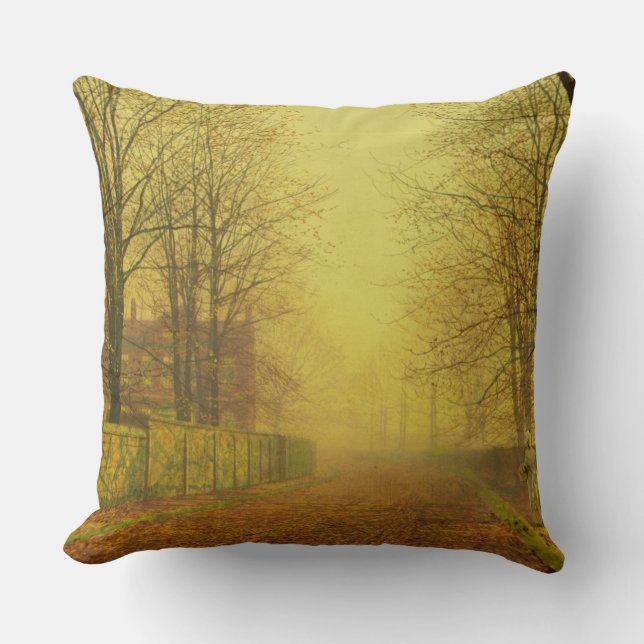 John Atkinson Grimshaw | Evening Glow, c.1884 (oil Throw Pillow (Front)