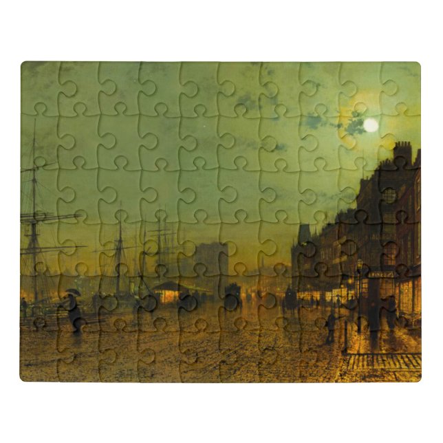 John Atkinson Grimshaw Glasgow Docks Jigsaw Puzzle (Puzzle Horizontal)
