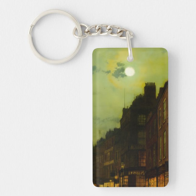 John Atkinson Grimshaw Glasgow Docks Keychain (Front)