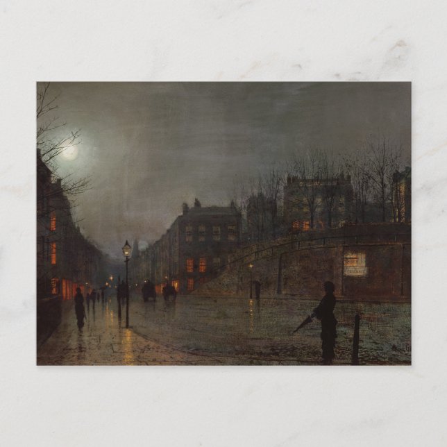 John Atkinson Grimshaw | Going Home at Dusk, 1882 Postcard (Front)