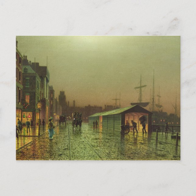 John Atkinson Grimshaw | Liverpool Docks Postcard (Front)