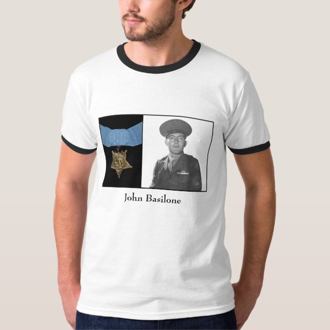 John Basilone and The Medal of Honor T-Shirt (Front)
