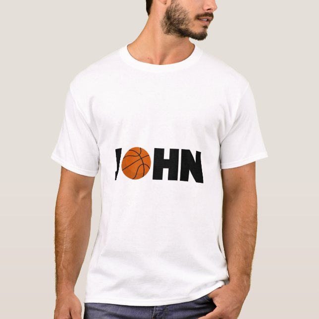 John Basketball T-Shirt (Front)