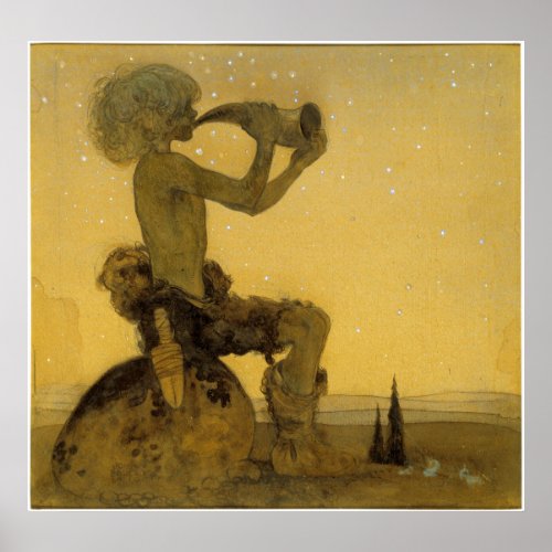 John Bauer _ A Fairy Shepherd Poster