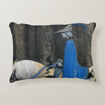 John Bauer - Every Now and Then Decorative Pillow