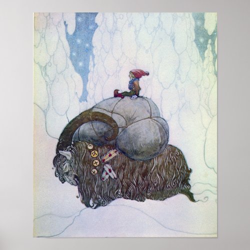 John Bauer _ Julbocken Poster