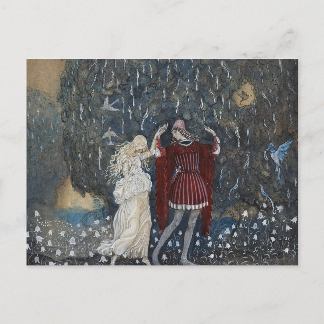 John Bauer - Lena Dances with the Knight Postcard (Front)