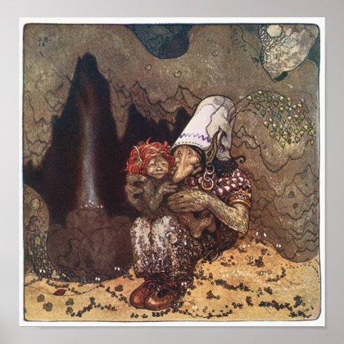 John Bauer _ Mother Love _ Troll Poster