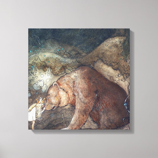 John Bauer Poor Little Basse Canvas Print (Front)