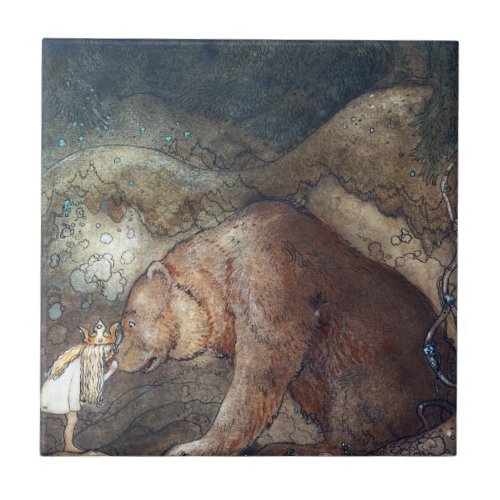 John Bauer Poor Little Basse Ceramic Tile