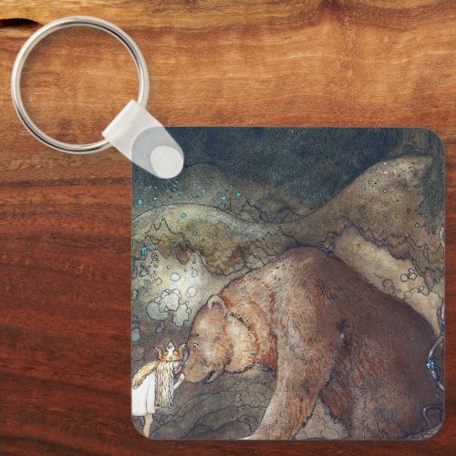 John Bauer Poor Little Basse Keychain