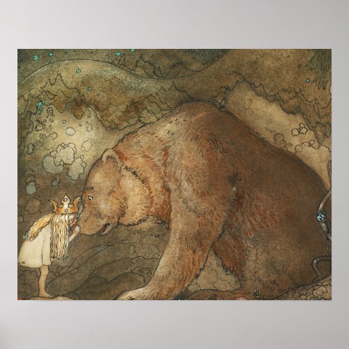 John Bauer _ Poor Little Basse Poster