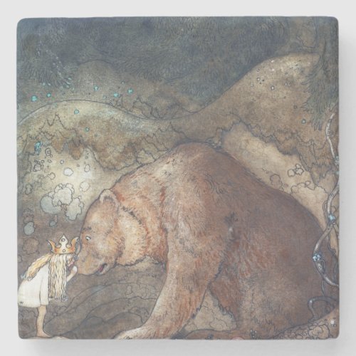 John Bauer Poor Little Basse Stone Coaster