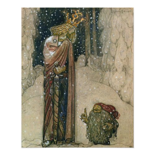 John Bauer _ Princess and Troll Poster