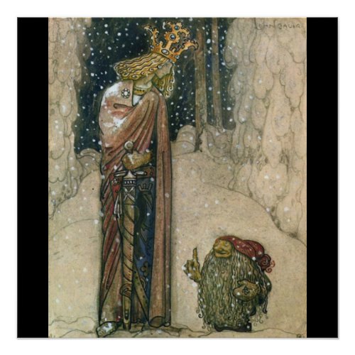 John Bauer _ Princess and Troll Poster