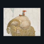 John Bauer - The Christmas Goat Holiday Postcard<br><div class="desc">The Christmas Goat by John Bauer,  1912. Watercolor and pencil.</div>