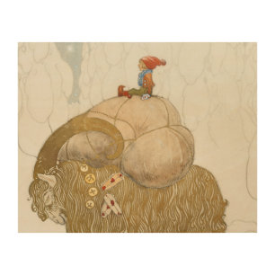 John Bauer - The Christmas Goat Wood Wall Art