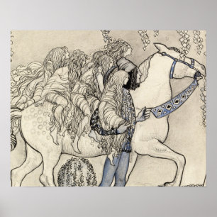 John Bauer - The Horse He Led at the Bit Poster