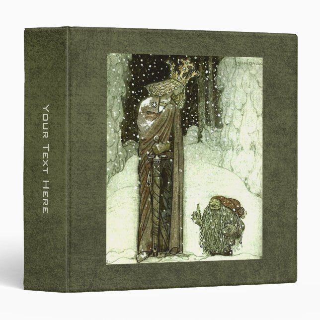 John Bauer The Princess and the Troll 3 Ring Binder (Front/Spine)