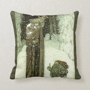 John Bauer The Princess and the Troll Throw Pillow