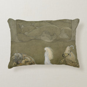John Bauer - The Princess and the Trolls Decorative Pillow