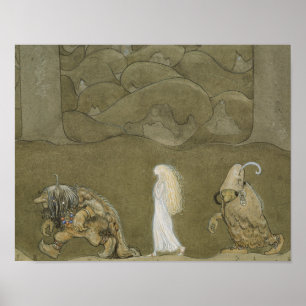 John Bauer - The Princess and the Trolls Poster