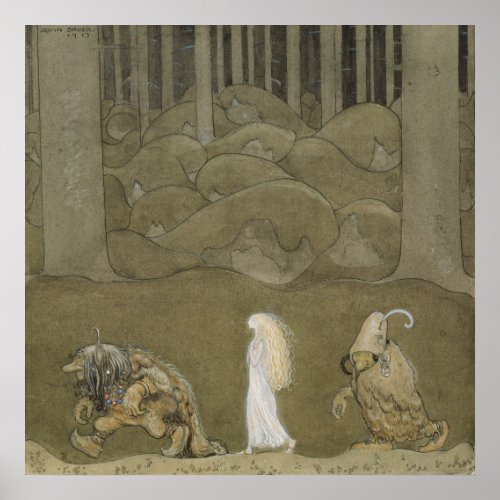 John Bauer _ The Princess and the Trolls Poster