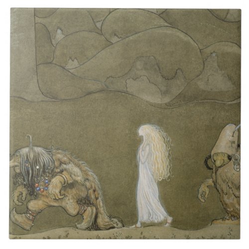 John Bauer _ The Princess and the Trolls Tile