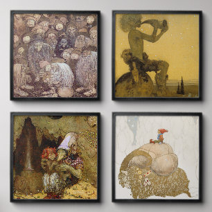 John Bauer Troll Art Peel And Stick Photo Tile