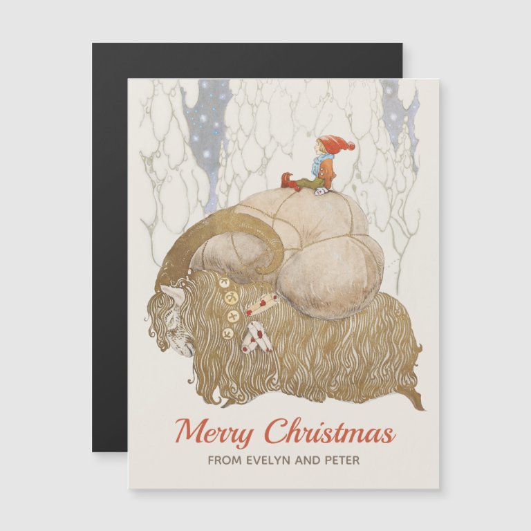 John Bauer Yule goat Julbocken Christmas card