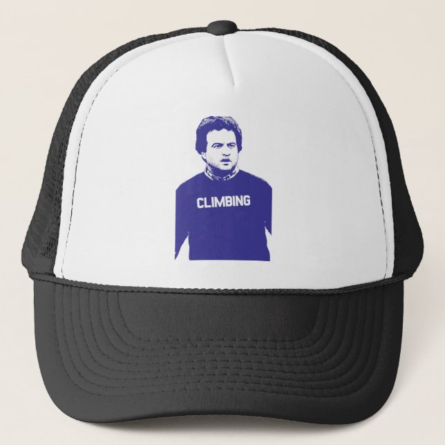 John Belushi Climbing Trucker Hat (Front)