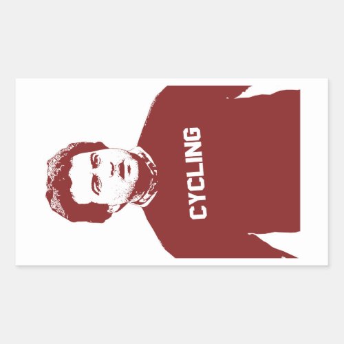 John Belushi Cycling Rectangular Sticker