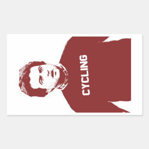 John Belushi Cycling Rectangular Sticker