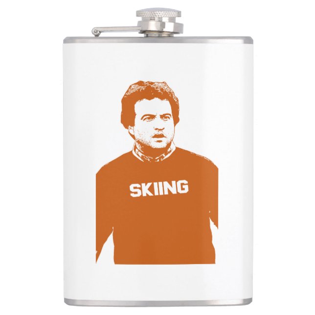 John Belushi Skiing Flask (Front)