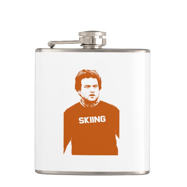 John Belushi Skiing Flask (Front)