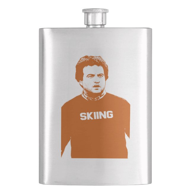 John Belushi Skiing Flask (Front)