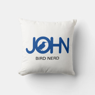 John Bird Nerd Throw Pillow