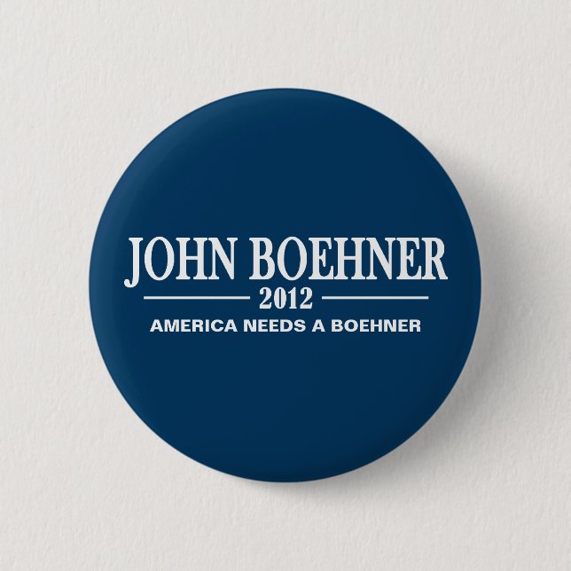 John Boehner 2012 - America Needs a Boehner Pinback Button (Front)