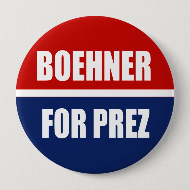 JOHN BOEHNER 2012 PINBACK BUTTON (Front)