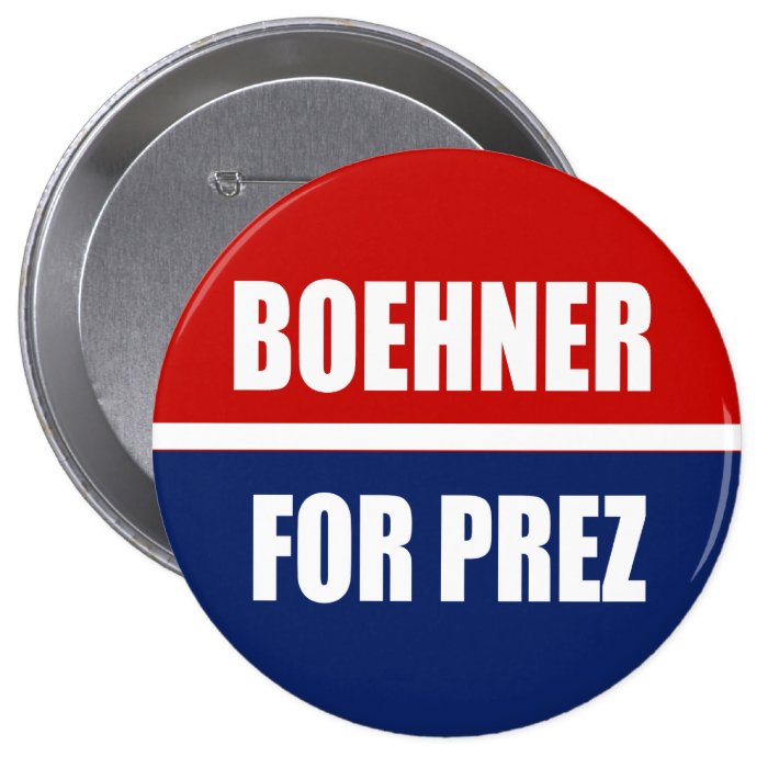 JOHN BOEHNER 2012 PINBACK BUTTON