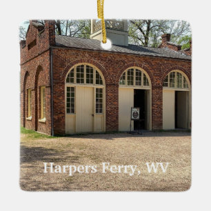 John Browns Fort in Harpers Ferry, West Virginia. Ceramic Ornament
