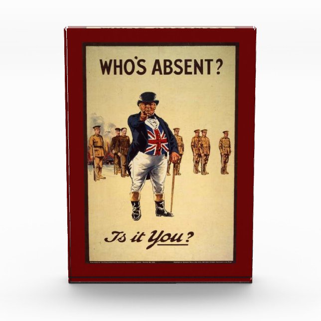 John Bull Recruiting Poster Desktop Sculpture Award (Front)