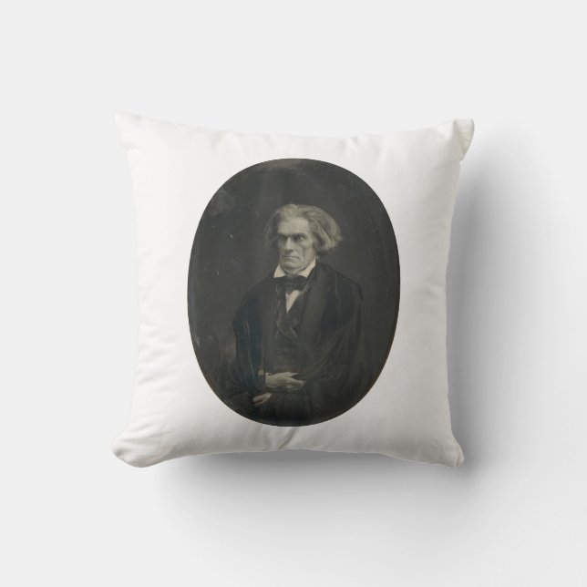 John C. Calhoun by Mathew Brady 1849 Throw Pillow (Front)