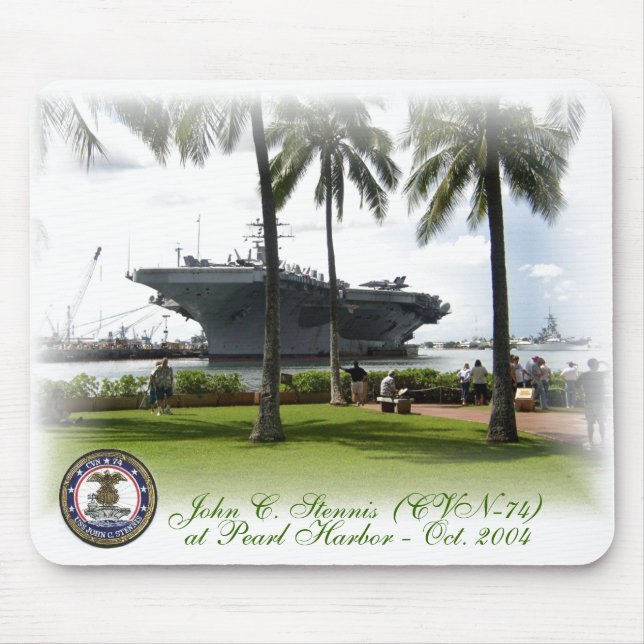 John C. Stennis  (CVN-74)@ Pearl Harbor Mouse Pad (Front)