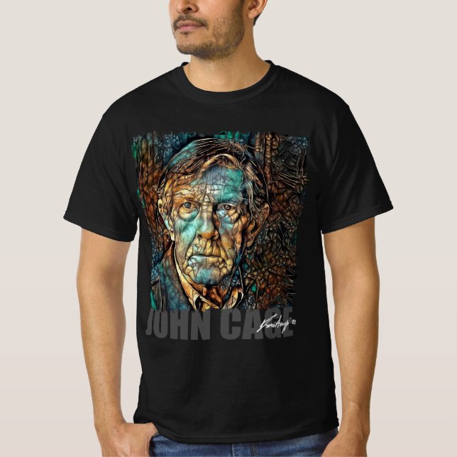 JOHN CAGE - NFT portrait by Marco Aureggi T-Shirt (Front)