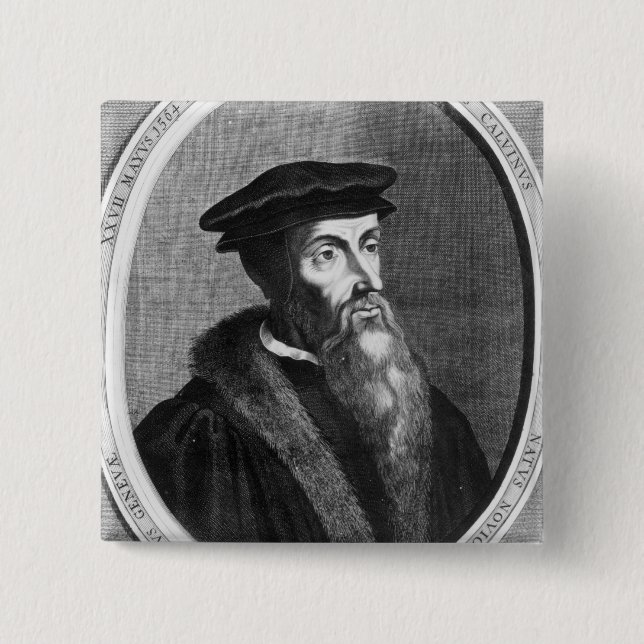 John Calvin Pinback Button (Front)