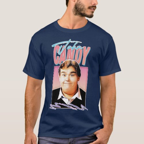 John Candy 80s Style Retro Fan Art T_Shirt