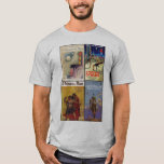 John Carter of Mars t-shirt<br><div class="desc">Unique t-shirt features four cover designs from Edgar Rice Burroughs classic novel.</div>