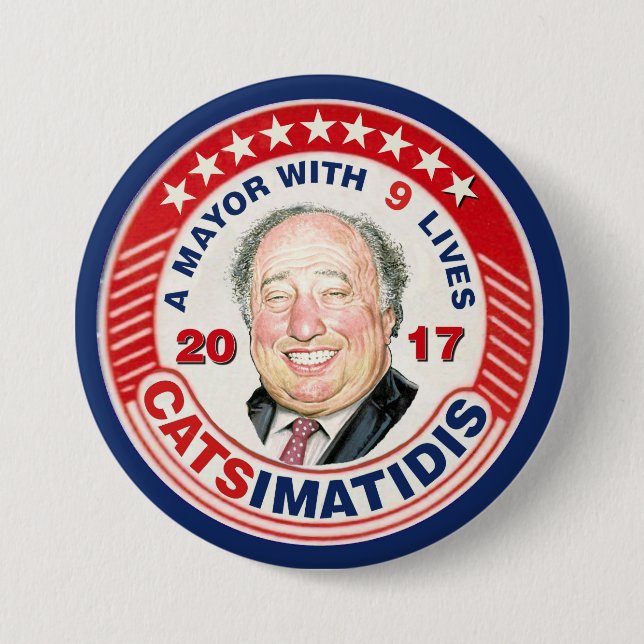 John Catsimatidis for NYC Mayor 2017 Pinback Button (Front)