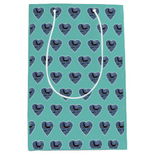 John Coe Orca Personalized Marine Life Teal Medium Gift Bag